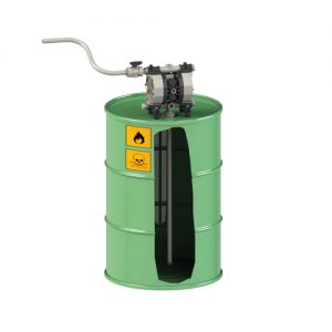 Suction lance with diaphragm pump used on a drum transfer duty